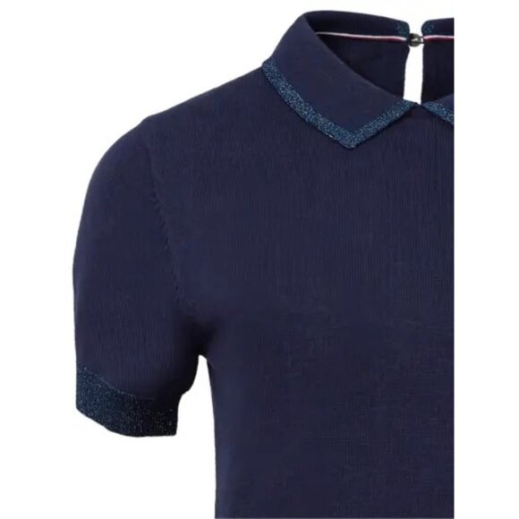 NWT Tommy Hilfiger Womens Size Small Cashmere Kiss Knit Polo Sweater Dress NEW - Picture 5 of 7